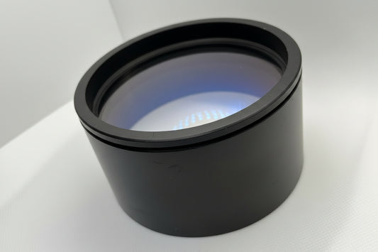 Azure Spy 100mm Achromatic Doublet Lens for Telescope, 1200mm Focal Length, Air-Spaced AR Coated Optics, Precision Black Anodized Aluminum Cell with Threaded Mount