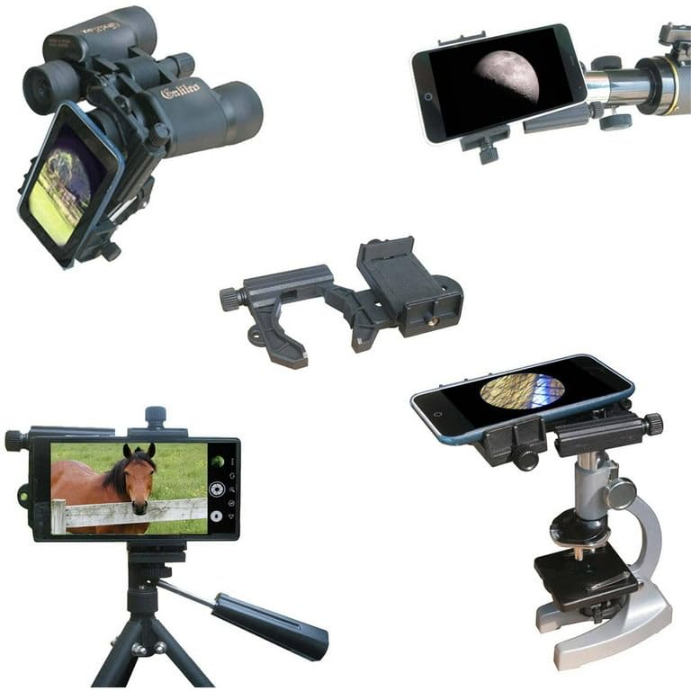 Smartphone Telescope Adapter, Suitable for Binoculars, Spotting Scopes, Microscopes