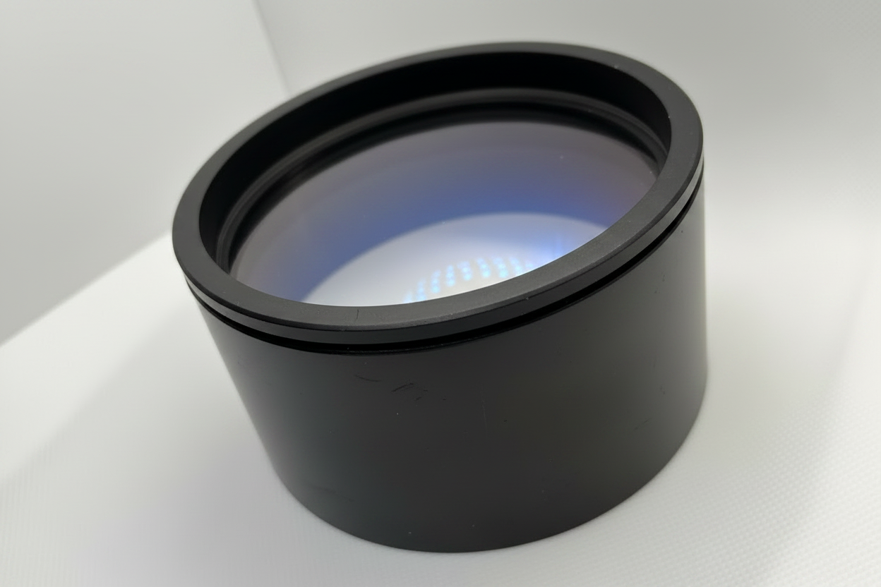 Azure Spy 100mm Achromatic Doublet Lens for Telescope, 700mm Focal Length, Air-Spaced AR Coated Optics, Precision Black Anodized Aluminum Cell with Threaded Mount